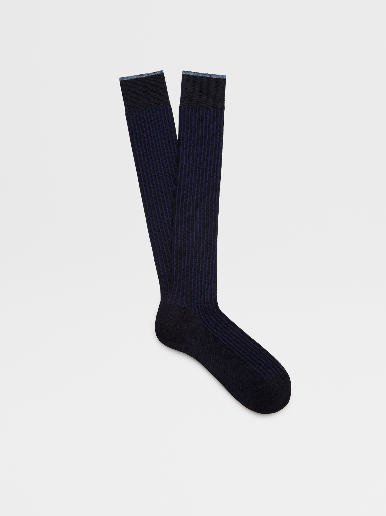Blue Cotton Blend Socks